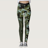 Escape Forest Camouflage Blue Lake Grid Leggings (Voorkant)