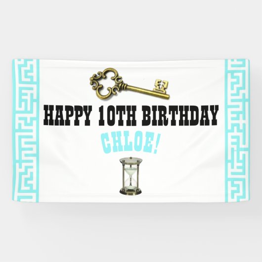 Escape Room Birthday Banner (Horizontaal)