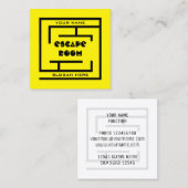Escape room doolhof spel visitekaartje sjabloon (Voorkant / Achterkant)