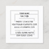 Escape room doolhof spel visitekaartje sjabloon (Achterkant)