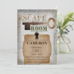 Escape Room Feest Vergrendeld met Sleutel van Beto Kaart