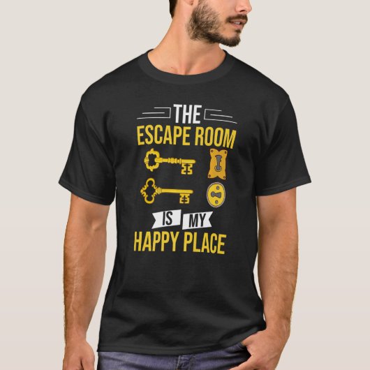 Escape Room Game Exit Puzzle Boxes Board Horror   T-shirt (Voorkant)