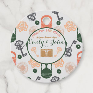 Escape Room Gender Reveal Baby shower Bedankjes Labels