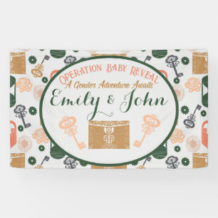 Escape Room Gender Reveal Baby shower Spandoek