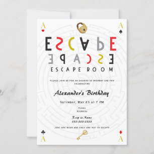 Escape Room Mysterie Verjaardagsfeestje Kaart