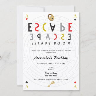 Escape Room Mysterie Verjaardagsfeestje Kaart