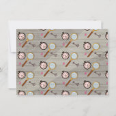 Escape Room Mystery Spy Girl Birthday Party Kaart (Achterkant)