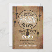 Escape Room,  papierfeest Kaart (Voorkant)