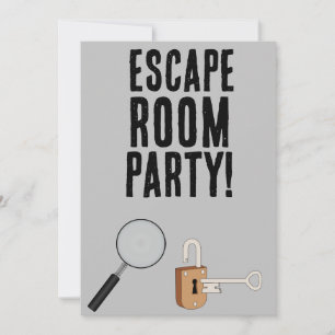 ESCAPE ROOM PERSONNALISÉ Invitations