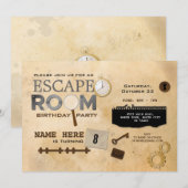 Escape Room Verjaardag Party Clues Foto Spy Kaart (Voorkant / Achterkant)