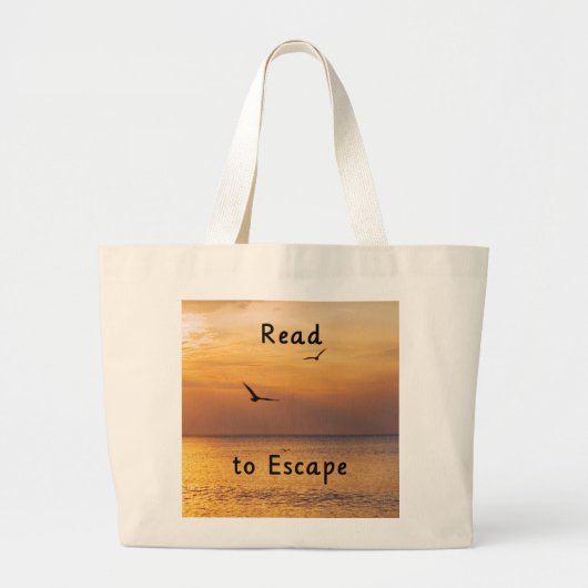 Escape to Read Tote Bag | Book Lover Reading Bag (Devant)