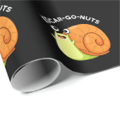 Escar-go Nuts Funny Escargot Snail Pun Dark BG Cadeaupapier (Rol Hoek)