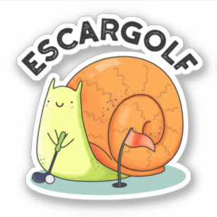 Escar-golf Funny Escargot Snail-woordje Sticker