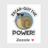 Escar-got de Power Funny Snail-woordje Sticker (Vel)
