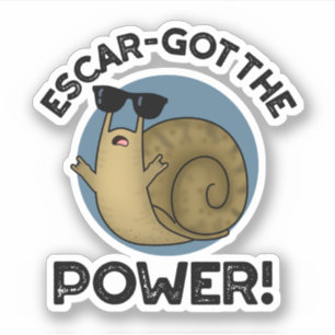 Escar-got de Power Funny Snail-woordje Sticker