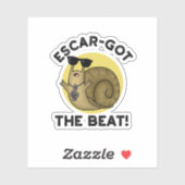 Escar-got The Beat Funny Franse slak pun Sticker (Vel)