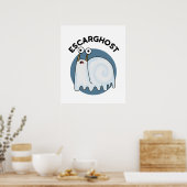 Escarghost Funny French Ghost Snail Pun Poster (Keuken)