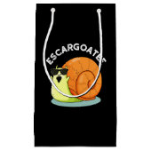 Escargoate Grappige Slak Escargot Pun Dark BG Klein Cadeauzakje (Voorkant)