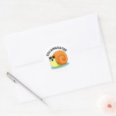 Escargoate Grappige Slak Escargot Pun Ronde Sticker (Envelop)