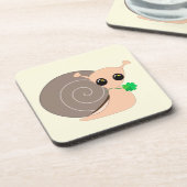 Escargot avec Dessous de verre de trèfle Lucky (Côté gauche)