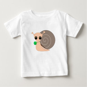 Escargot avec T-Shirt pour bébé en Clover