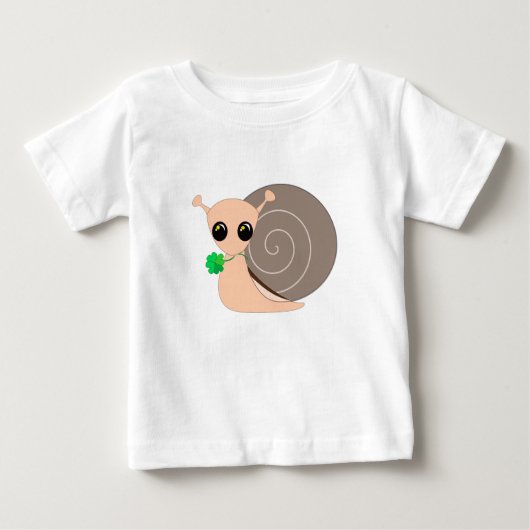 Escargot avec T-Shirt pour bébé en Clover (Devant)