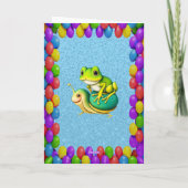 Escargot de grenouille Carte d'anniversaire person (Dos)