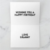 Escargot Fusée sur Carte d'Anniversaire (Intérieur)