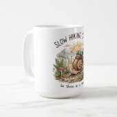 Escargot Lent “Arrivez dans une Minute” Mug de Caf (Devant gauche)