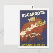 Escargot Mementrel Vintage Ad Briefkaart (Voorkant / Achterkant)