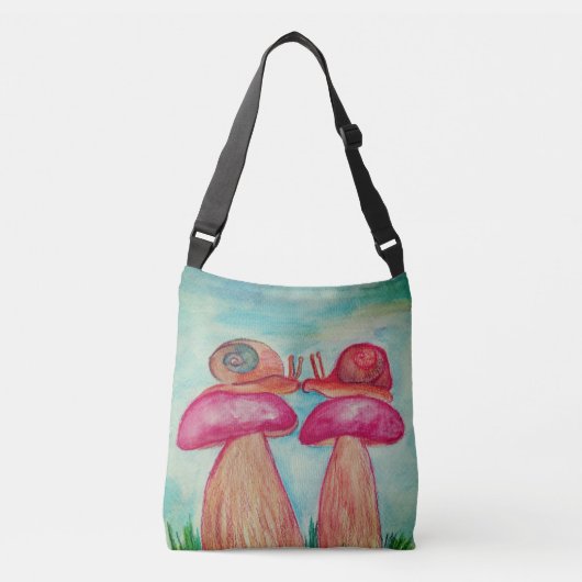 Escargot Romance Personnalisé sur tout le sac d'im (Devant)