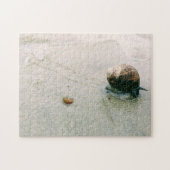 Escargot sur le puzzle de plage (Horizontal)