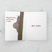 Escargot surfant de vent, carte d'anniversaire (Intérieur)