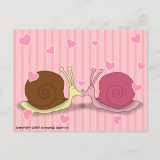 Escargots en amour Carte postale