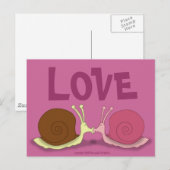 Escargots en amour Carte postale (Devant / Derrière)