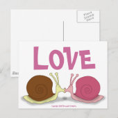 Escargots en amour Carte postale (Devant / Derrière)