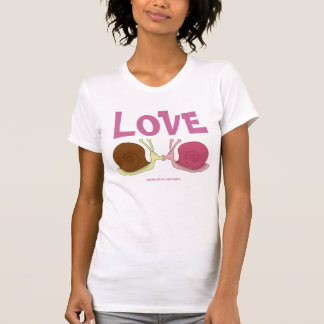 Escargots En Amour Dames T-Shirt Simple Sheer