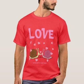 Escargots En Amour T-Shirt Noir De Base