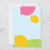 Escargots et ballons Invitation de fête d'annivers (Dos)