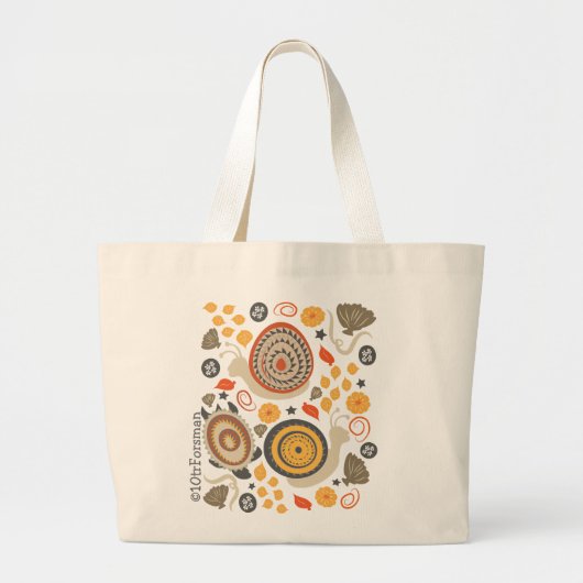 Escargots et sac contemporain de motif de textile (Devant)