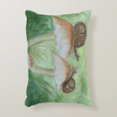 Escargots sur Champignons, Coussin Accnet à Fond d (Devant(Vertical))
