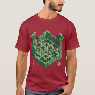 Escher's Maze: ingewikkelde geometrische puzzel T-shirt