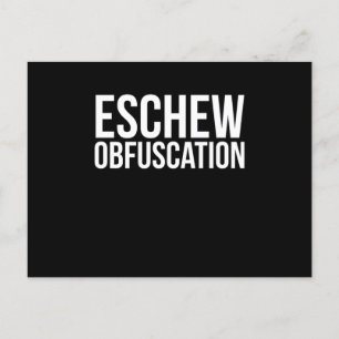 Eschew Obfuscation Briefkaart