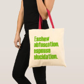 Eschew Obfuscation Canvas tassen (Voorkant (product))