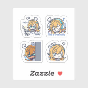 Escoffier Genshin Impact 4 stuks stickerblad Extr Sticker