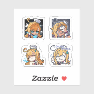 Escoffier Genshin Impact 4 stuks stickerblad Extr Sticker