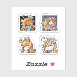 Escoffier Genshin Impact 4 stuks stickerblad Extr Sticker