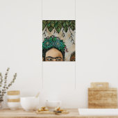 Escondida Frida Kahlo Portrait Monkey Poster (Keuken)