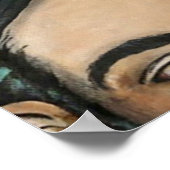 Escondida Frida Kahlo Portrait Monkey Poster (Hoek)