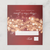 Escort Kaart Holiday Wedding Sparkling Lights Gold (Buitenkant ongevouwen)